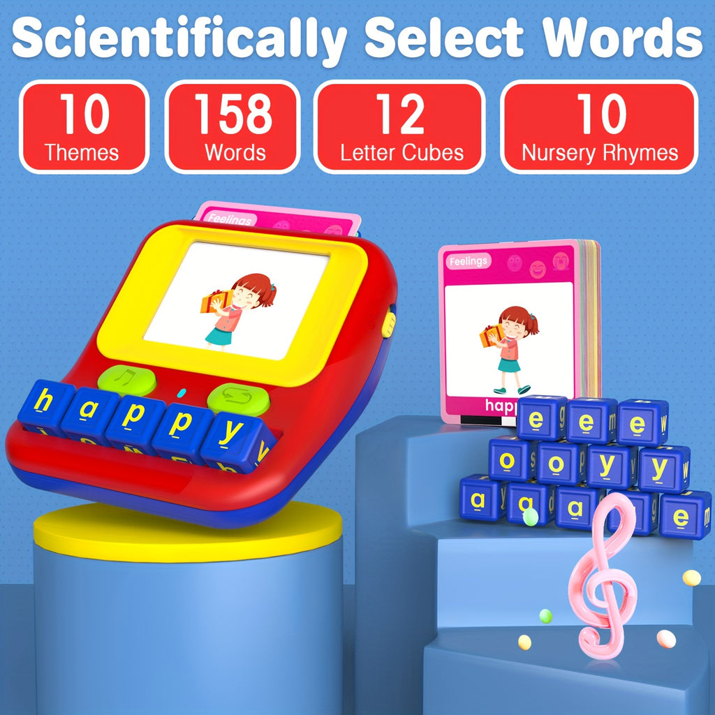 Learning Educational Toys For 3 4 5 6 7 8 Year Old Boys Girls, Talking Flash Cards With 158 Sight Words, Matching Letter Game