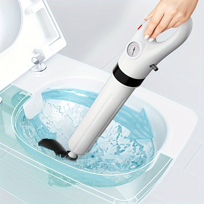 1pc Enhance The Performance Of Your Toilet With High-pressure Air Pump Upgrade Kits, Powerful Drain Blaster Augers, Air Guns, And Manual Drain Cleaning Tools