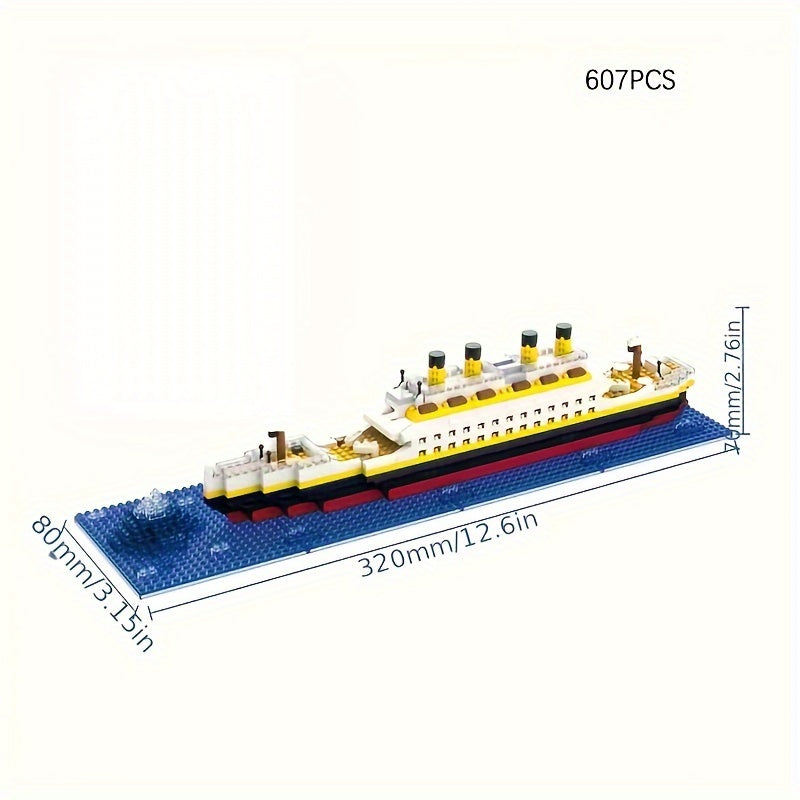 Titanic Creative Luxury Iceberg Cruise Ship Boat Wreck Set City DIY Model Building Blocks Bricks Toys Halloween Christmas Gift
