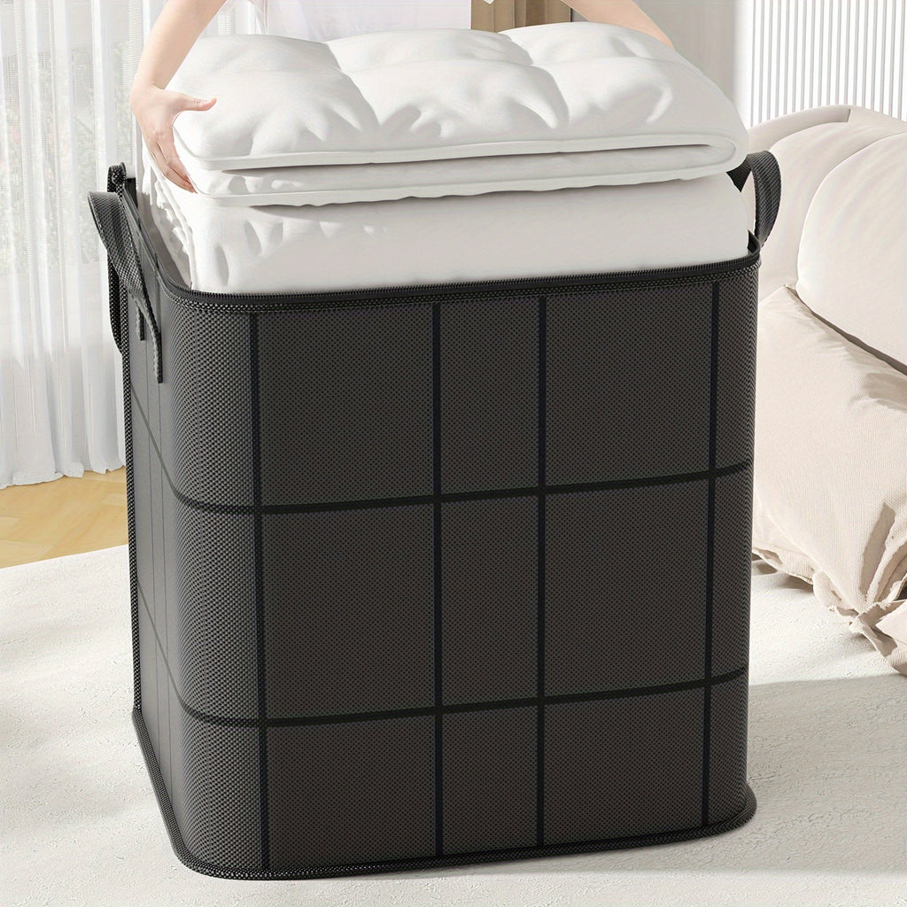 1pc of Clothing Storage Bag, Travel Bag, Large Capacity, with Handles, Foldable, Suitable for Quilts, Storing Clothes, Cotton Jackets, Blankets, Toys, Etc, Under-Bed Storage