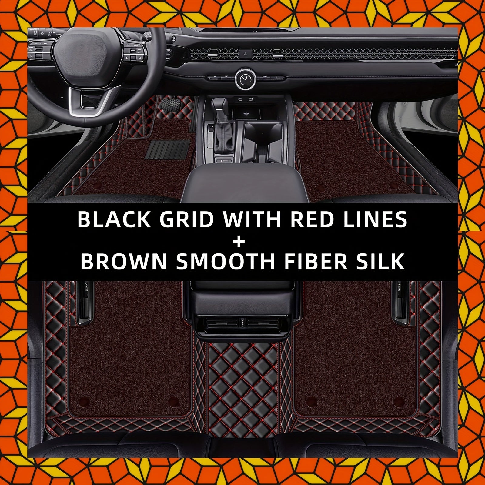 for Kia EV6 2023 PUPU LeatherPU Leathr Dual-Layer Left Hand Drive Car Floor Mats,