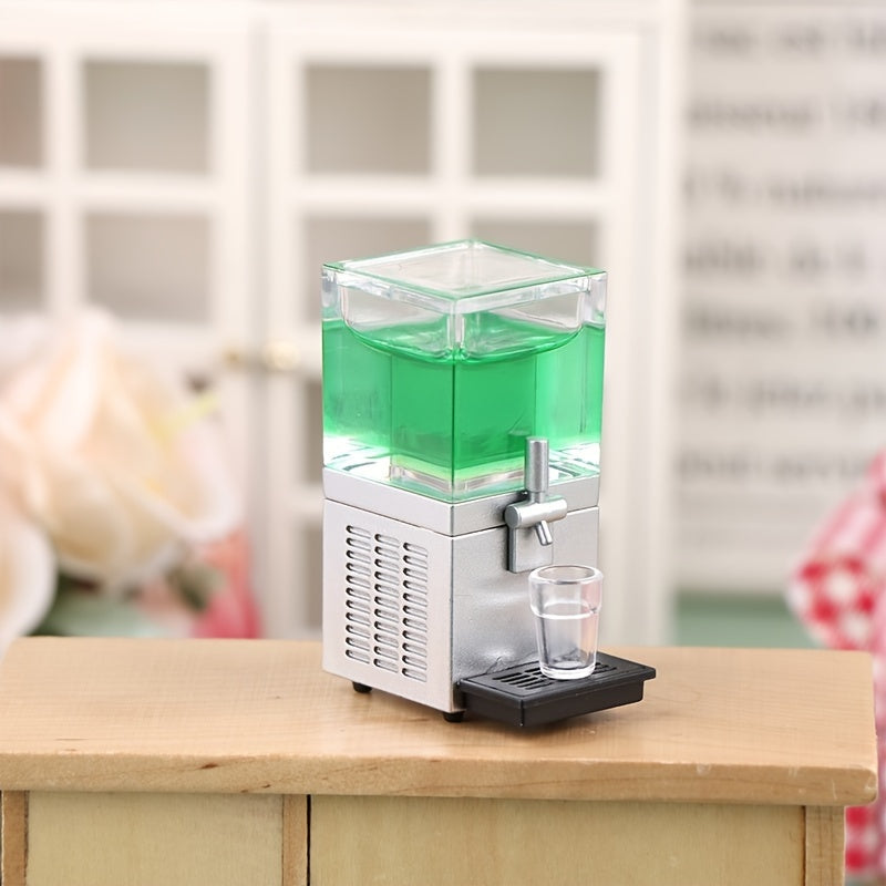 Baotree Miniature Dollhouse Juice Machine Set - 1:12 Scale Fruit Beverage Model Toys For Collectors, Ages 14+