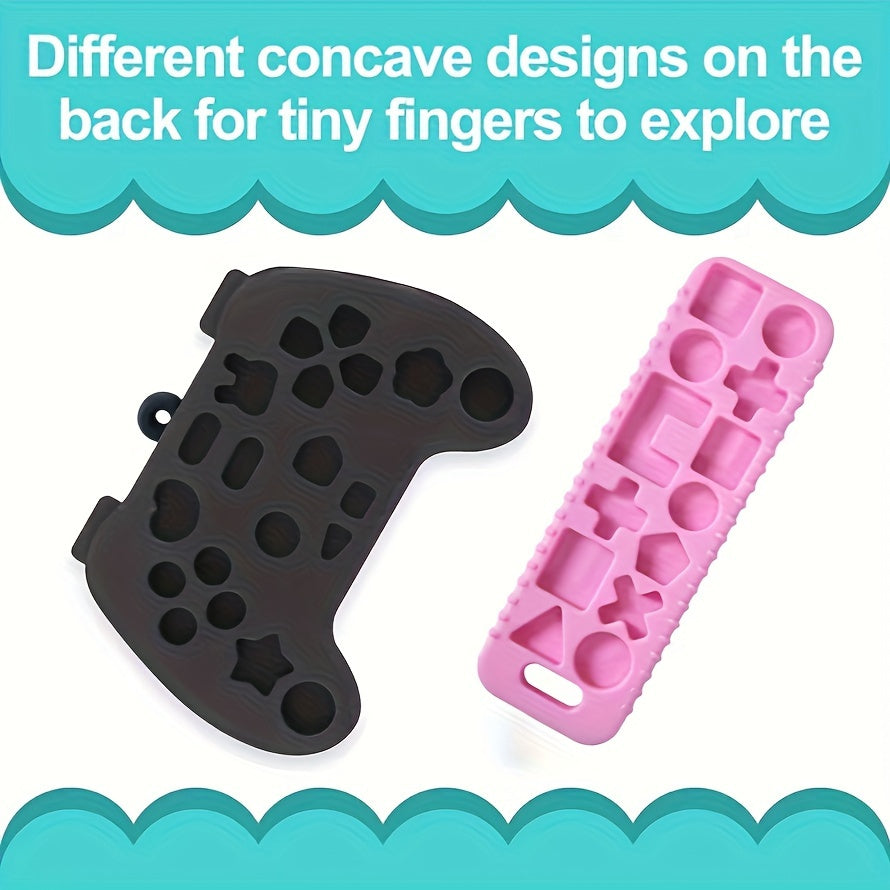 Silicone Baby Teething Toys Set – Chewable Remote and Game Controller Teether for Infants 0-3 Years, BPA-Free, Hand Wash Only, Sensory Development Educational Toy for Boys and Girls