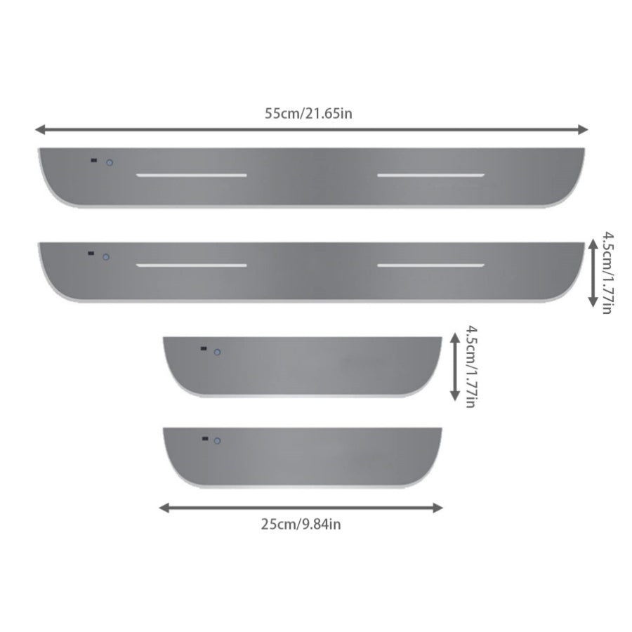4pcs LED Door Sill Pro with 7 Lighting Colors, 28 Transformation Modes Auto-Sensing Wireless Bloom car LED Door Sill,