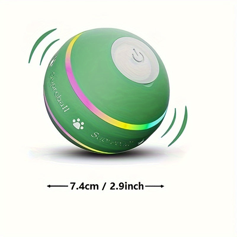3rd Generation Interactive Dog Balls, BARHOMO Automatic Moving Tennis Ball Toys with Strap for Puppy/Small/Medium/Large Dogs, Improved Rolling Effect