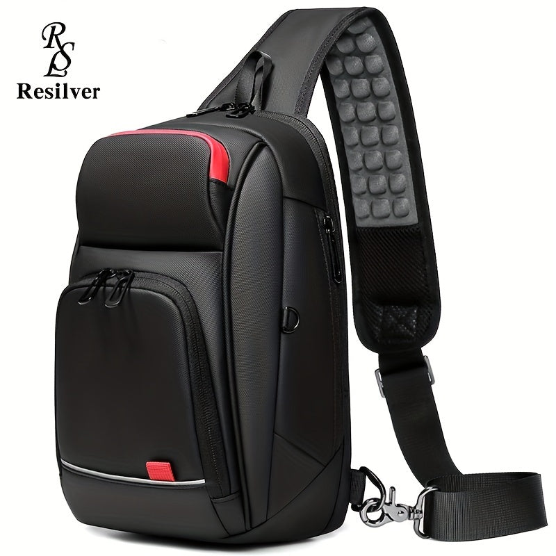 ReSilvery New Men's Chest Bag Business Single Shoulder Bag Large Capacity Crossbody Bag Breathable Casual Sports Bag