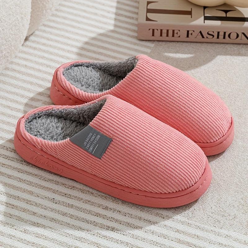 Women's & Unisex Plush Slip-On Slippers