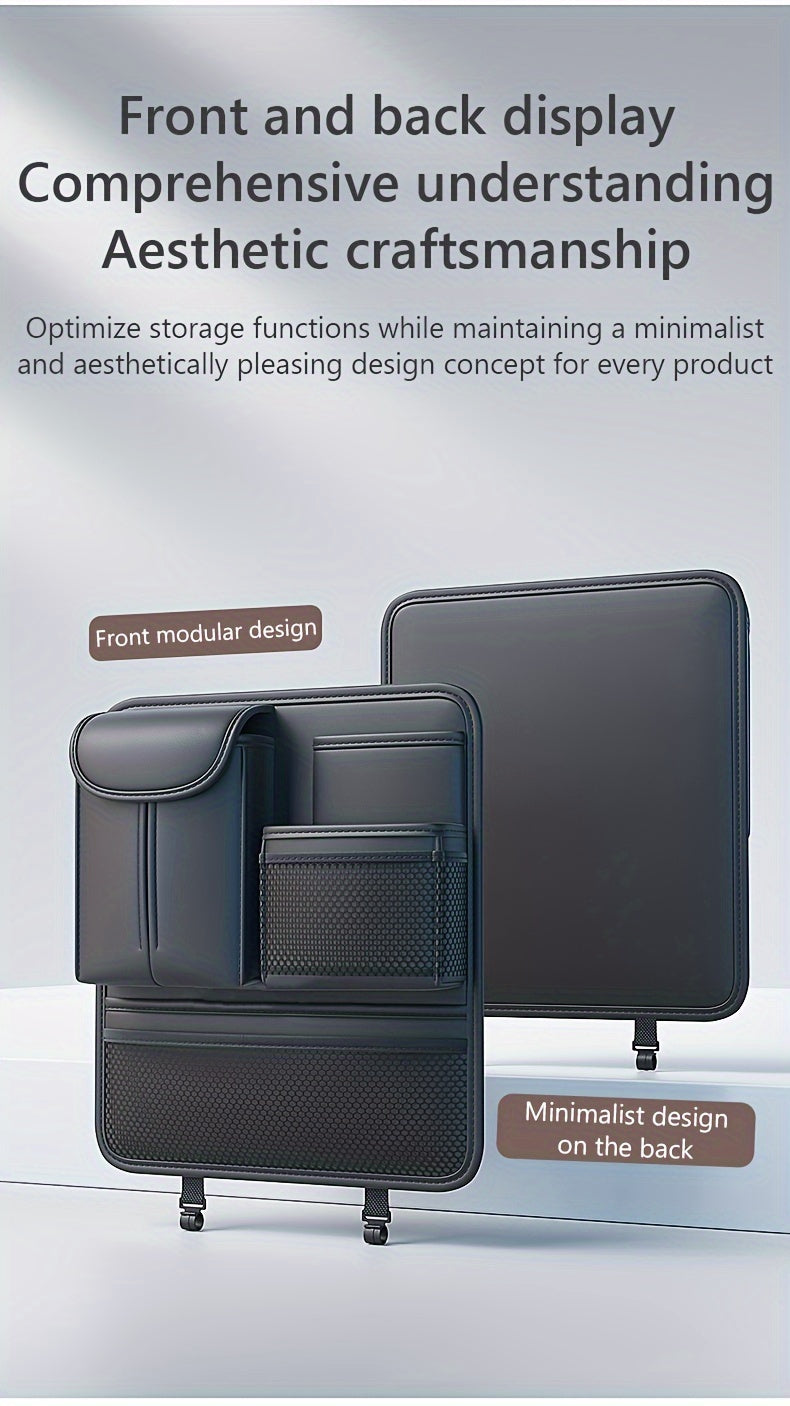 Universal Car Back Seat Organizer, Multipurpose Seat Storage Bag,Car Tissue Box Water Cup Holder Sundry Storage for Travel Accessories and Kids, Toys