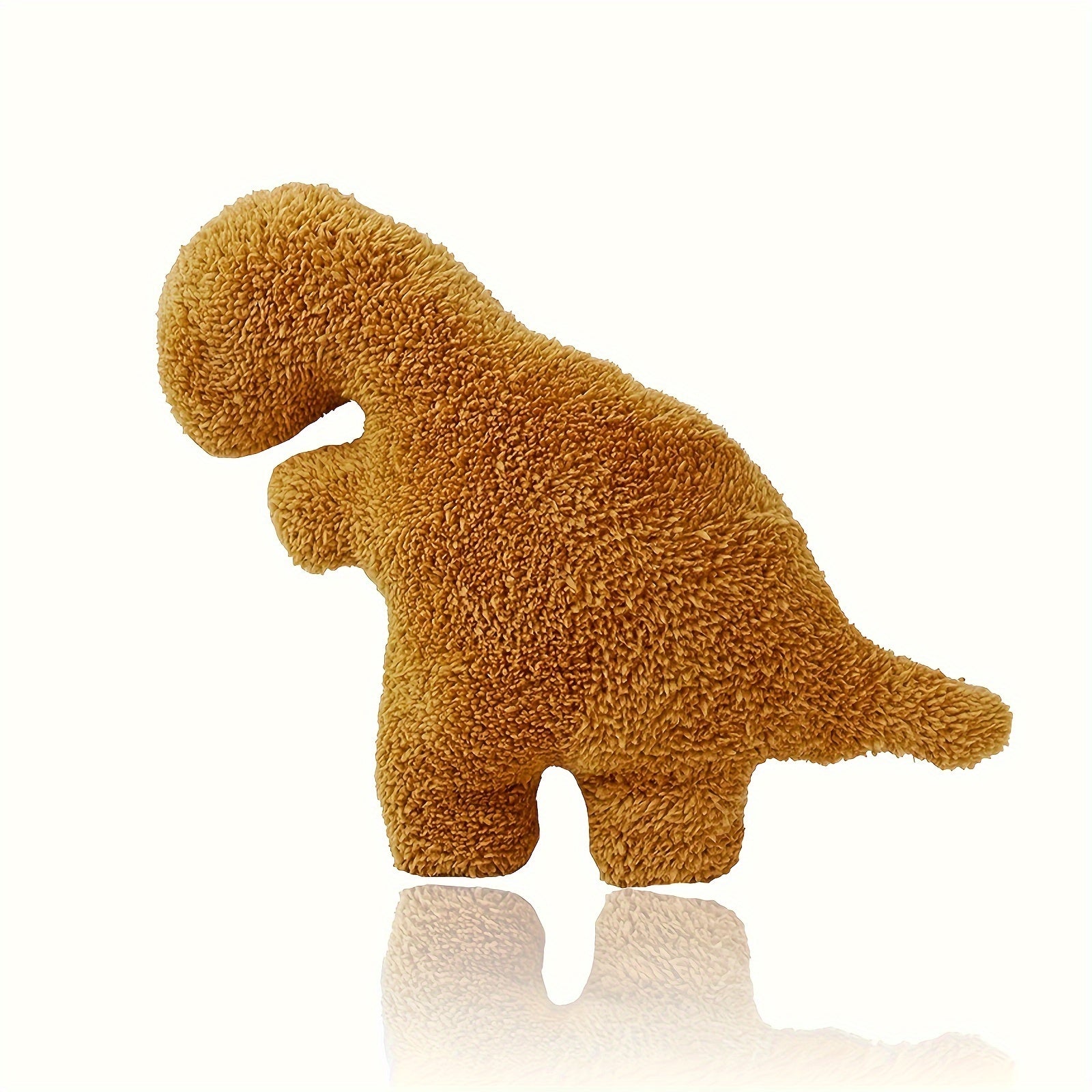 5pcs Realistic Dinosaur Shaped Chicken Block Plush Dolls - Soft Polyester Stuffed Toys with Fun Fried Chicken Block Design - Perfect Gifts for Boys and Girls