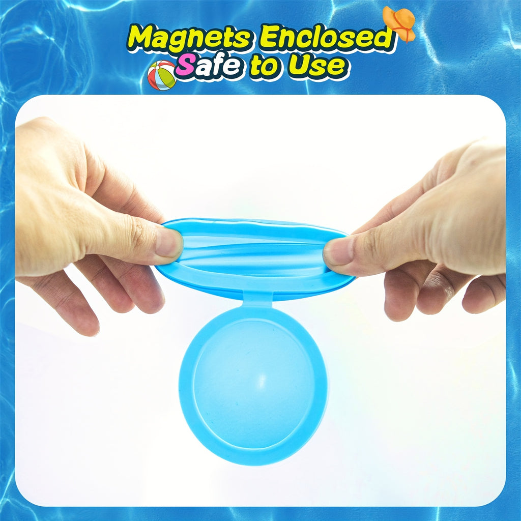 Reusable Water Balloons for Kids Outdoor Activities, Refillable Water Balloons Quick Fill with Magnetic, Latex-free Kids Pool Beach Water Toys, Summer Toy Self Sealing Water Balloons for Fun