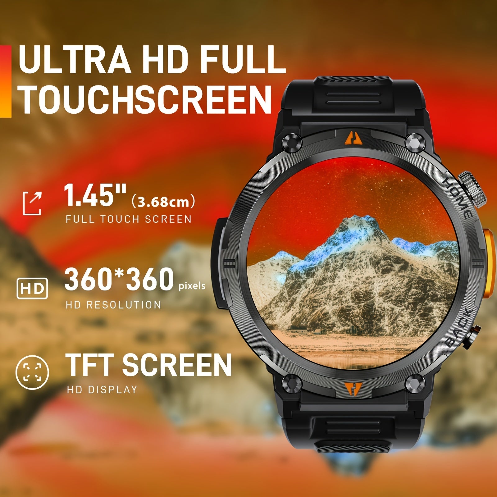 [JELLOO Smart Watch] JELLOO Sports Smart Watch | 1.45" HD Screen, Wireless Calling Function