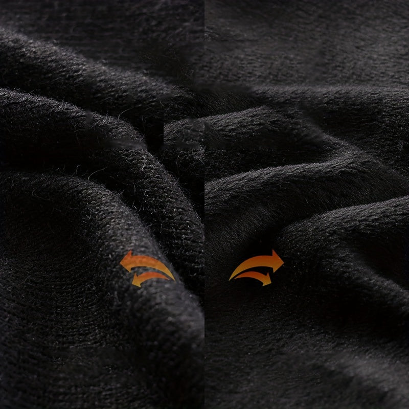 Men'S Boho Style Winter Ski Earmuffs, Outdoor Sports Cycling Windproof, Double Warm Headmuffs, Polyester Knit Fabric