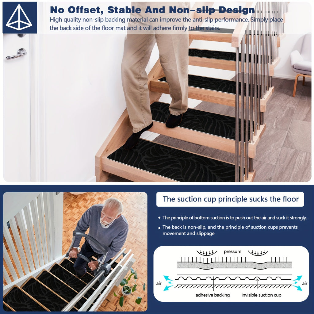 7/15pcs Stair Treads, Reusable Carpets, Durable Stair Runners, Washable Rugs, For Wood Step Pet Staircase Home Room Supplies Spring Decor Gift