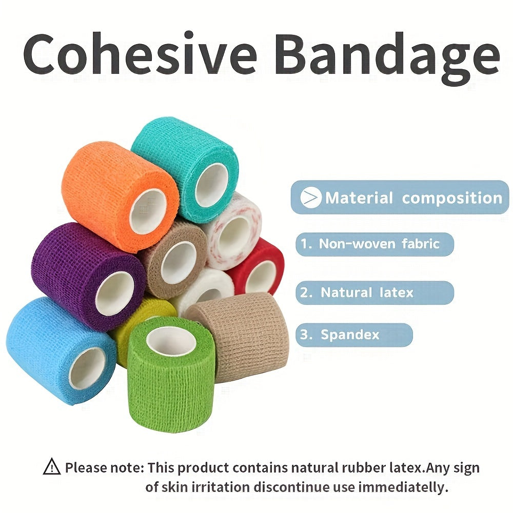 12pcs Self-Adhesive Elastic Bandage, Stretching Tape for Sports, Wrist & Ankle Protection