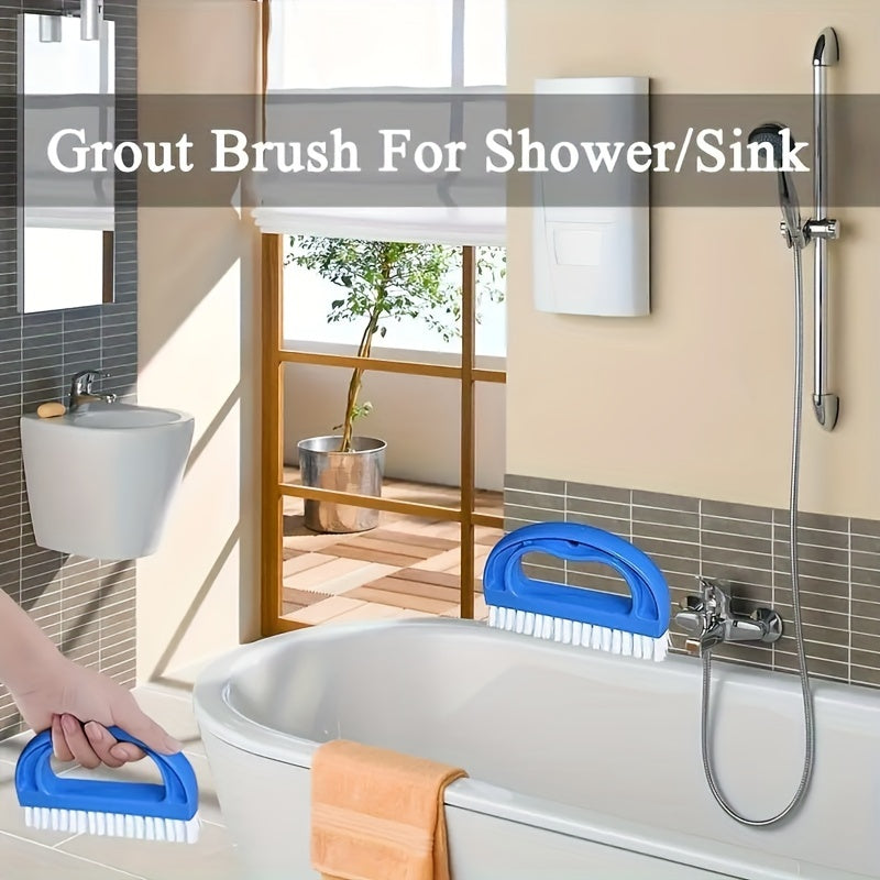 1pc, Hard Bristle Grout Cleaning Brush, Bathroom Shower Grout Cleaner, Tile Cleaning Brush, Shower Grout Scrubber Cleaning Brush For Tile, Cleaning Supplies, Cleaning Tool