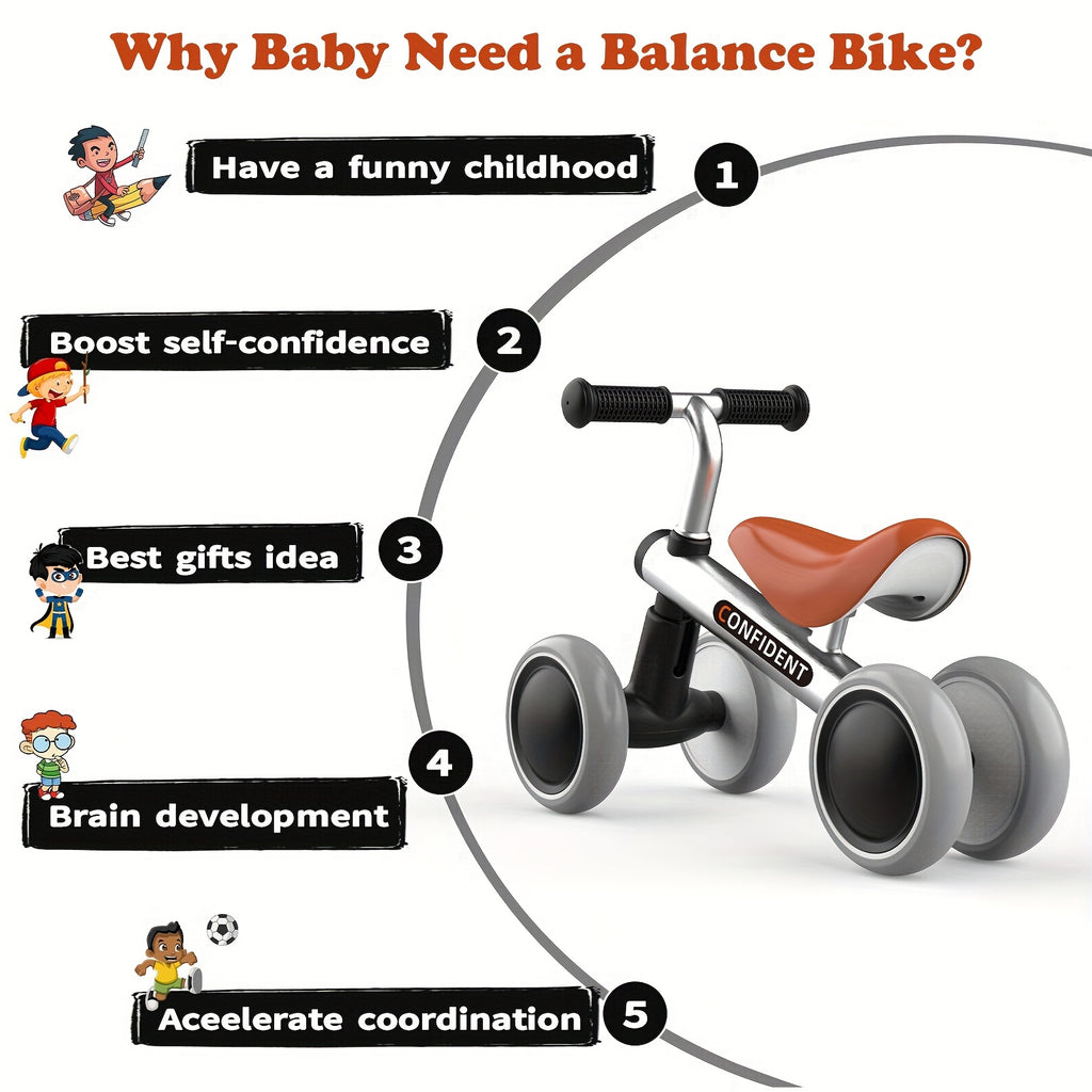 Baby Balance Bike for 1 Year Old Boys Girls, Riding Toys for Toddlers, No Pedal Bicycle, 12-36 Months Kids First Bike, Best Gift for Birthday, Christmas, Halloween
