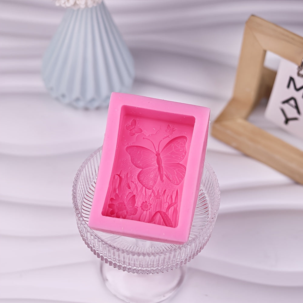 Handmade Soap Using Silicone Molds for Butterfly-Shaped Grass Blocks, Three-Dimensional Scented Candles, And Silicone Molds