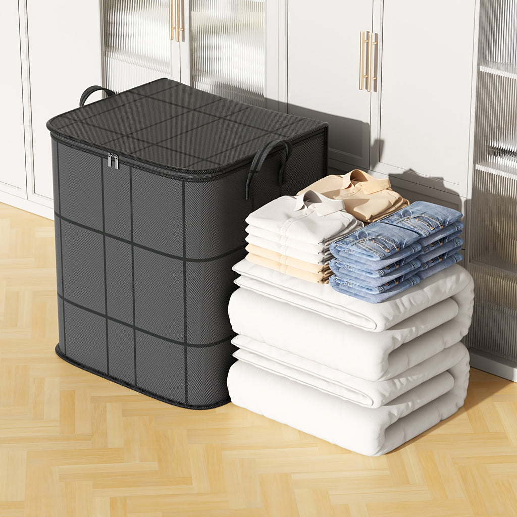 1pc of Clothing Storage Bag, Travel Bag, Large Capacity, with Handles, Foldable, Suitable for Quilts, Storing Clothes, Cotton Jackets, Blankets, Toys, Etc, Under-Bed Storage
