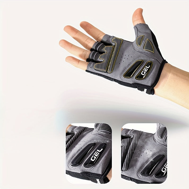 1 Pair of Lightweight, Breathable Unisex Fingerless Gloves - Ideal for Outdoor Sports and Cycling