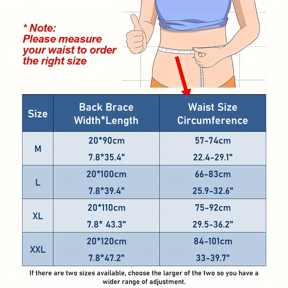 [1pc Adjustable Lower Back Brace] 1pc Adjustable Back Brace for Lower Back