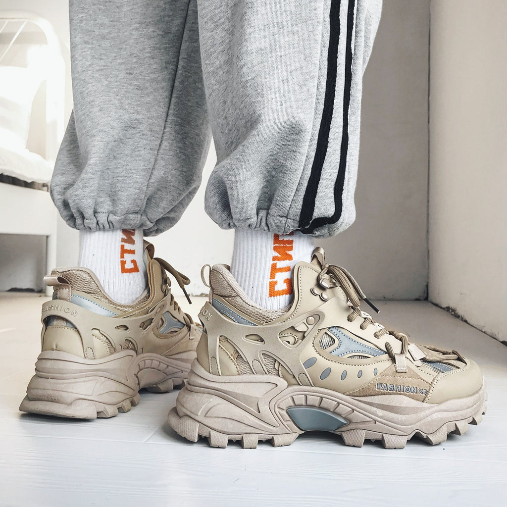 [1 Pair Men'S Cloud Pattern Sneakers] Round Toe Lace-Up  Athletic Sneakers, Sports , Breathable Fabric