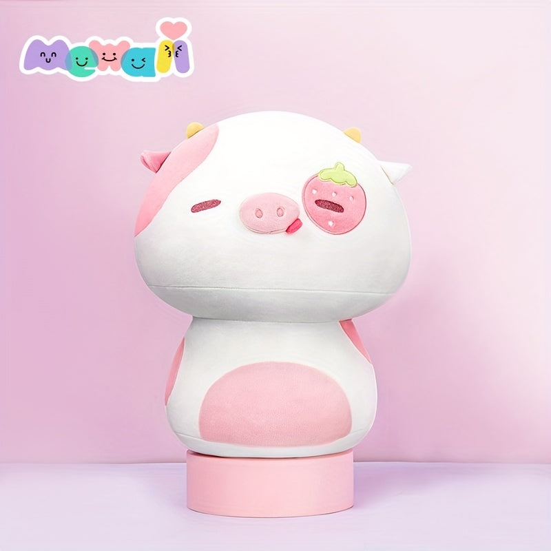 7inch Mushroom Plush, Strawberry Cow Soft Plushies Squishy Pillow, Cute Stuffed Animals Kawaii Plush Toys Throw Pillow Decoration Gift