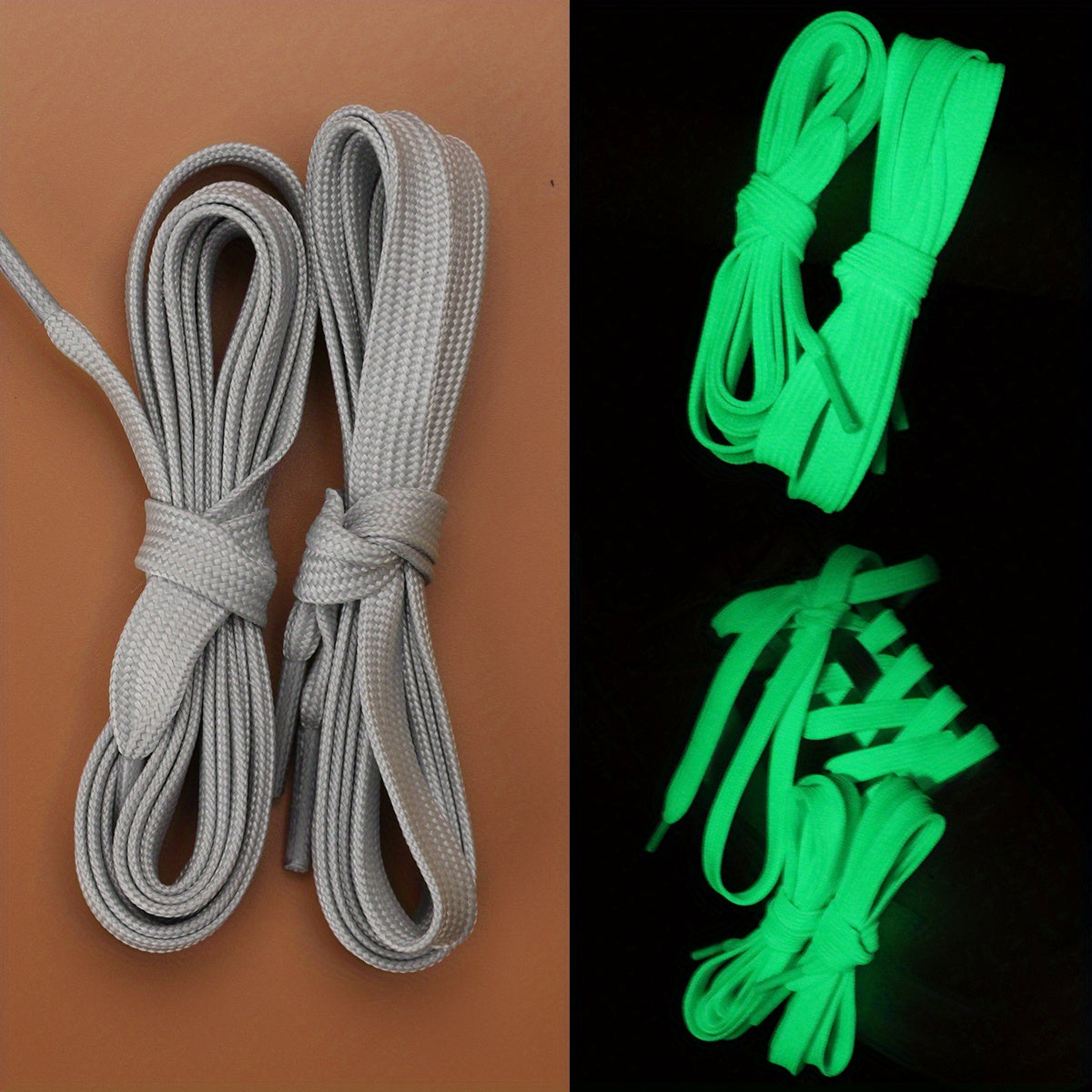Enhanced Visibility Reflective Luminous Shoelaces for Sneakers & Sports Shoes - Night Running Accessories