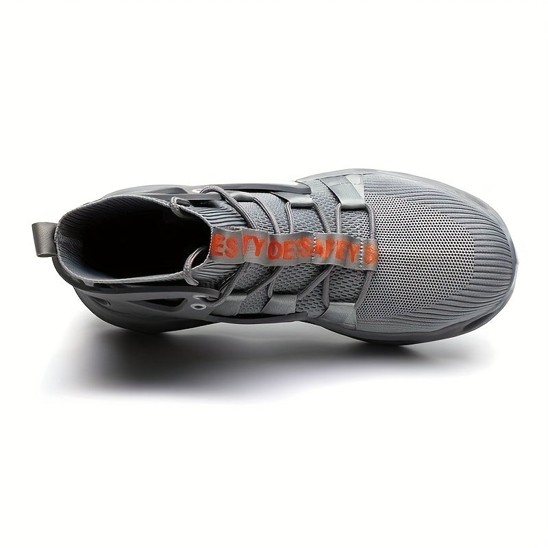 PLUS SIZE Men's Lightweight Safety Resistant Work Boots, Casual Comfortable Blade Boots