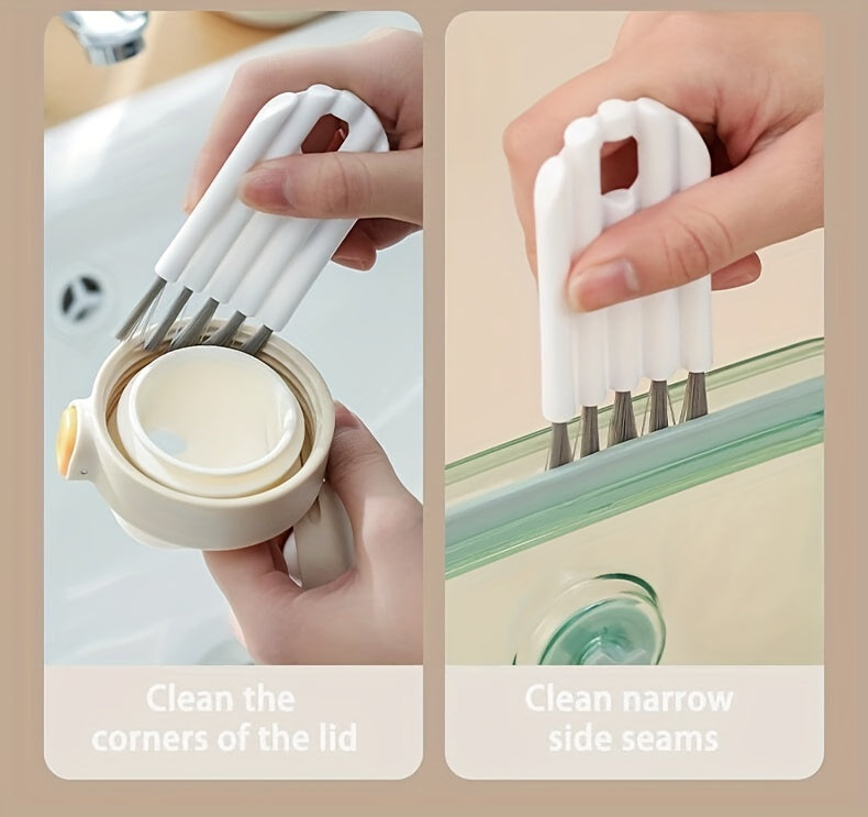 Multifunctional Flexible Gap Brush Cup Cover Groove Nipple Bottle Gap Brush Household Soft Bristles Cleaning Brush Keyboard Tool