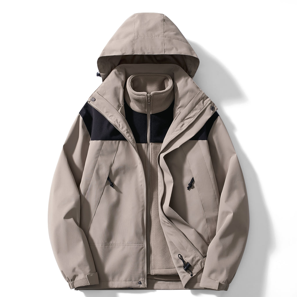 Women's 3-in-1 Outdoor Sports Jacket - Windproof, Waterproof, and Perfect for Mountaineering and Skiing