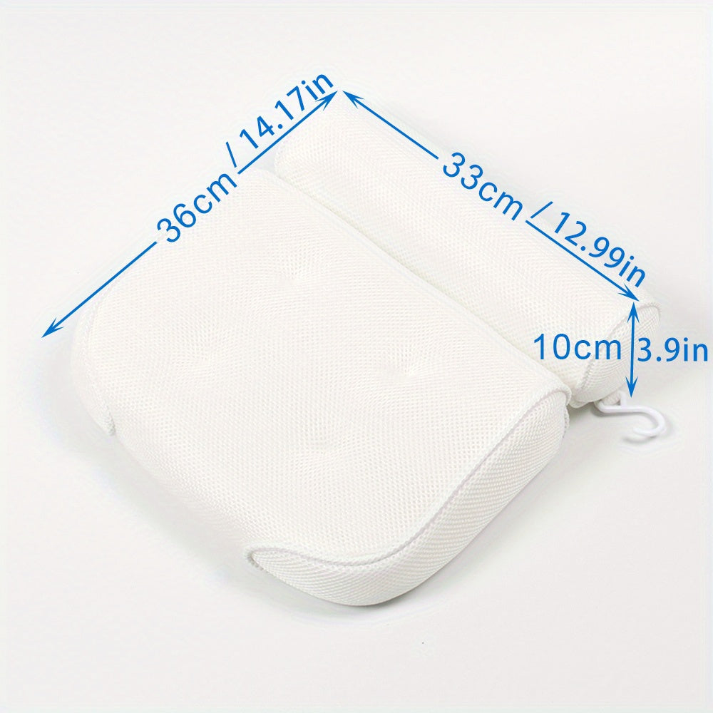 1pc Luxury Spa Bath Pillow with Strong Non-Slip Suction Cups for Comfortable Bathing and Support of Head, Back, Shoulder, and Neck, Valentine's Day gift for girlfriend