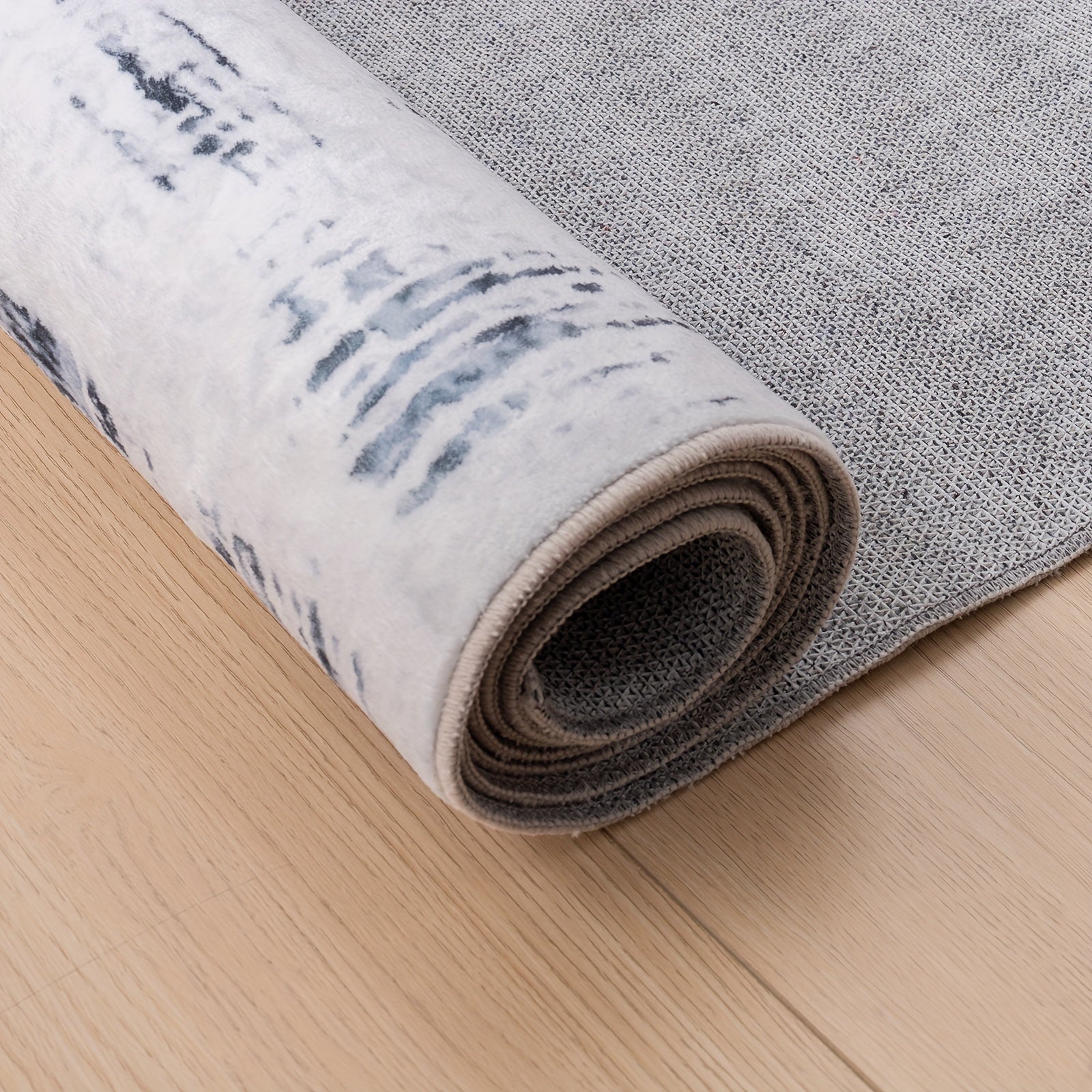 1 pc Machine Washable Rugs 8'x10' Abstract Washable Area Rugs for Living Room Non-Slip Rugs Bedroom Modern Braided Rugs Bohemian Rugs Soft Rugs Kitchen Dining Room Rugs Home Décor Office Rugs Black (Black)