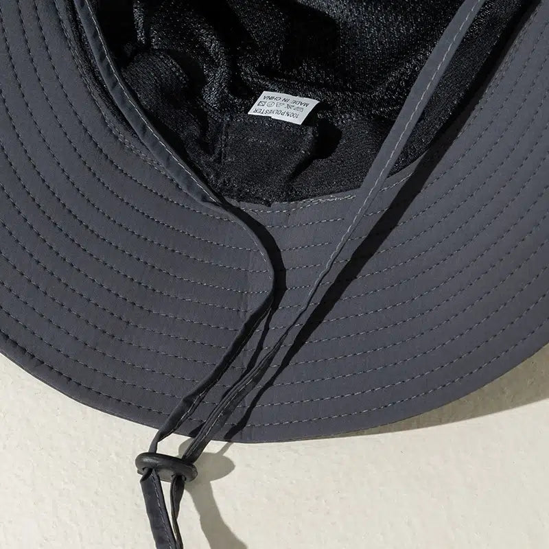 Wide Brim Fisherman Hat - djustable Unise Outdoor Sun Hat