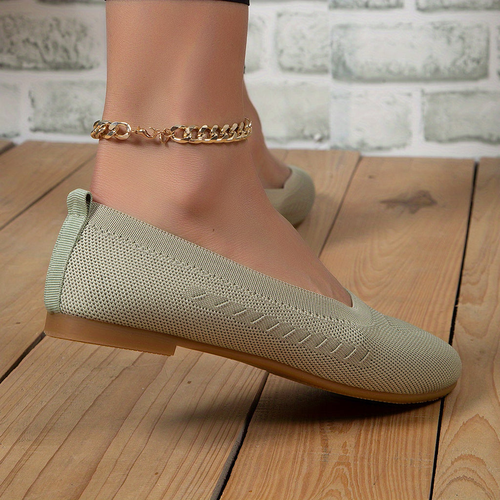 Four Seasons Large Size Women's Shoes New Breathable Casual Flat Soft Sole Comfortable Anti-slip Slip-on Lazy Shoes