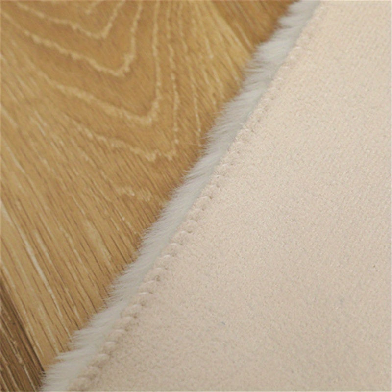 Washable Low-Pile Faux Cowhide Rug - 1pc Durable Western Style Animal Print Carpet for Bedroom and Living Room Decor - Home and Room Decor