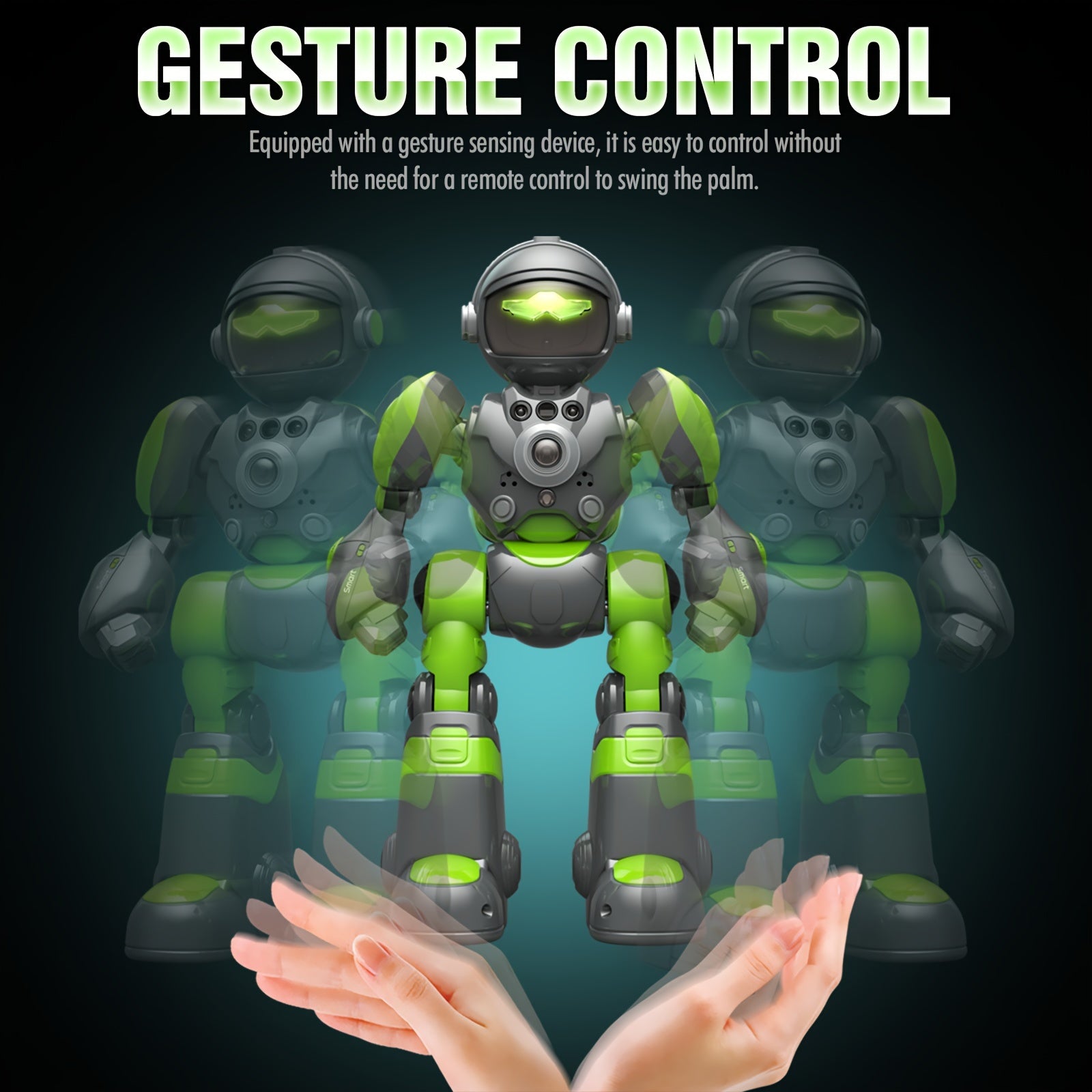 RC AI Robot Gesture Control Voice Command Programmable Touch-sense Music Song Dance Remote Control Robot For Children's Toys For Kids Ages 3+ Boys And Girls For Birthday Gifts