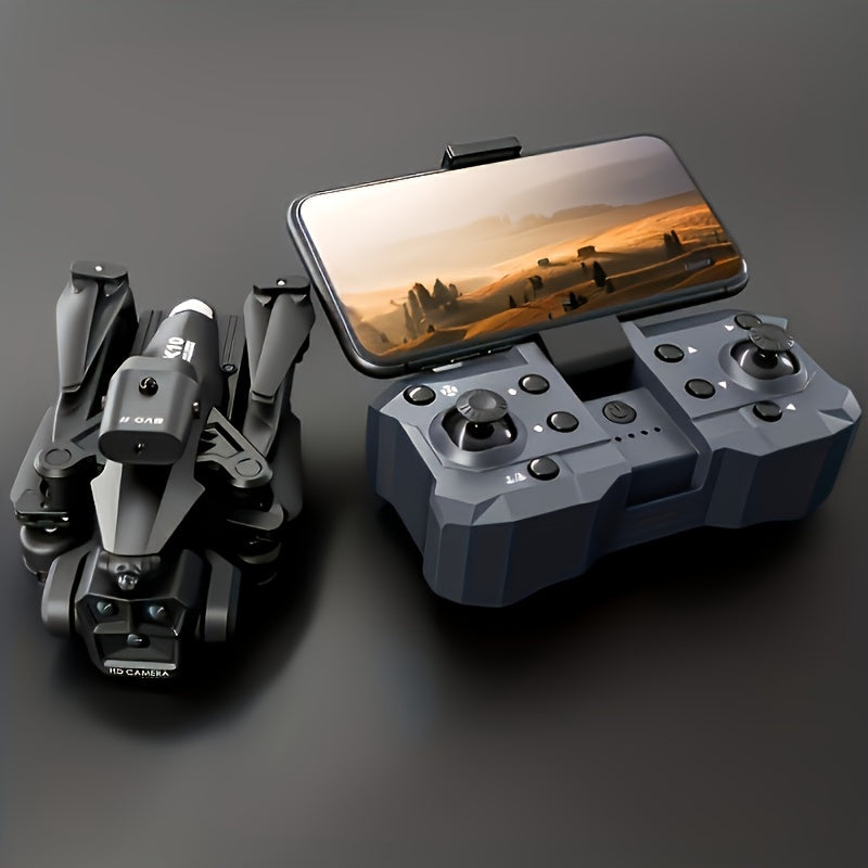2.4Ghz Wifi FPV K10 MAX Triple-Camera RC Drone - 360° Obstacle Avoidance, Optical Flow Positioning, Headless Mode, One-key Take Off/Landing, Foldable Quadcopter Toys Drone with SD Three ESC Camera