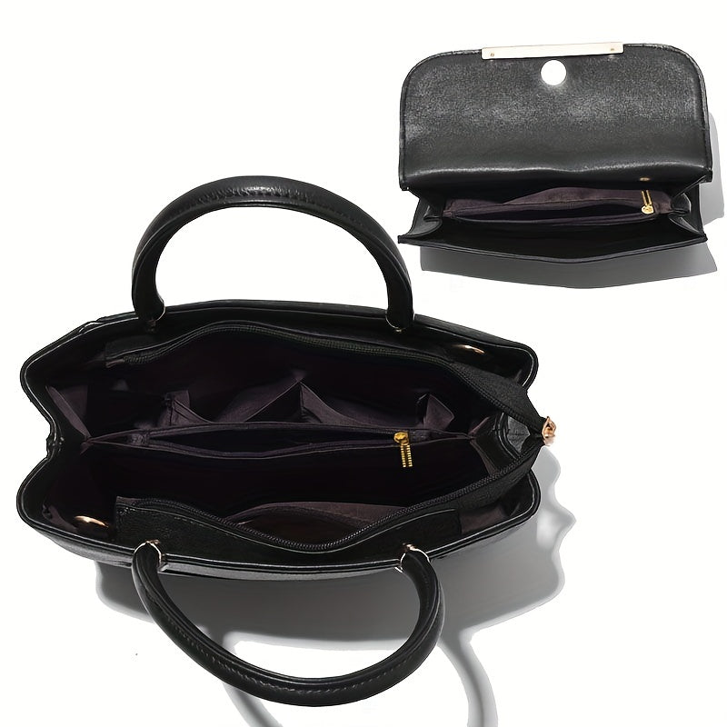 Crossbody Bag 2pcs Set Fashionable Handbag New Style Women's Shoulder Bag Small Wallet Carry-On Bag