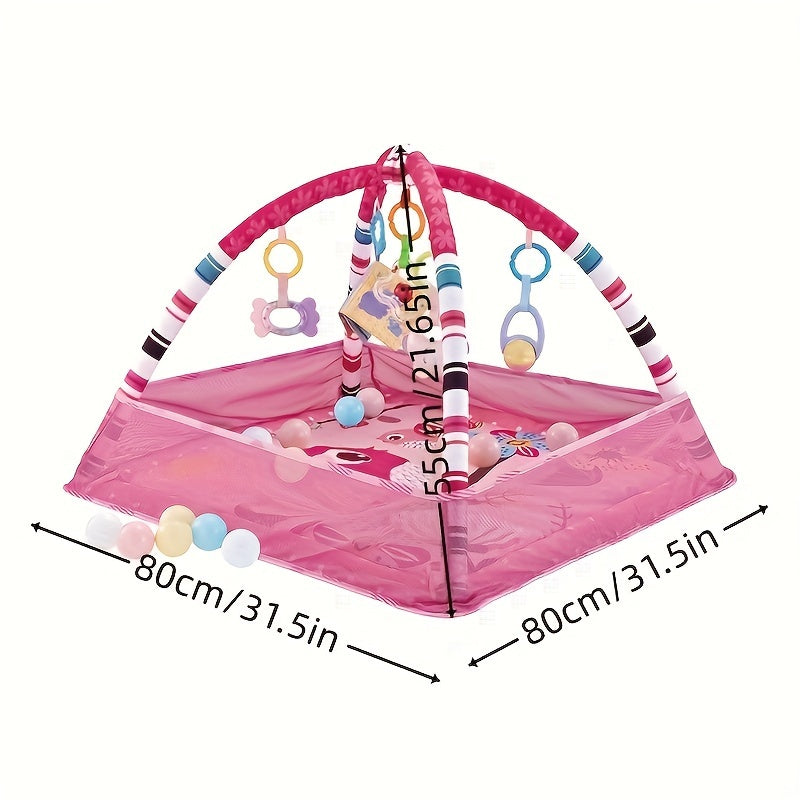 18 pcs baby activity fitness mat set, foldable and washable, play mat, crawling mat, sensory exercise toys, cultivate young children's motor and cognitive abilities, baby fitness frame