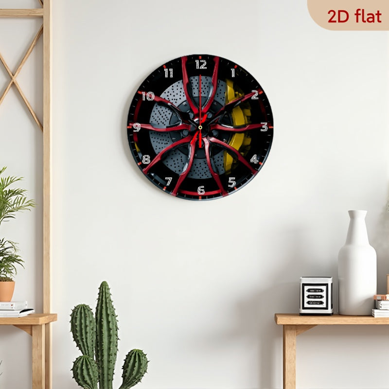 1pc 10-Inch Vintage Racing Car Brake Disc & Caliper Wall Clock -