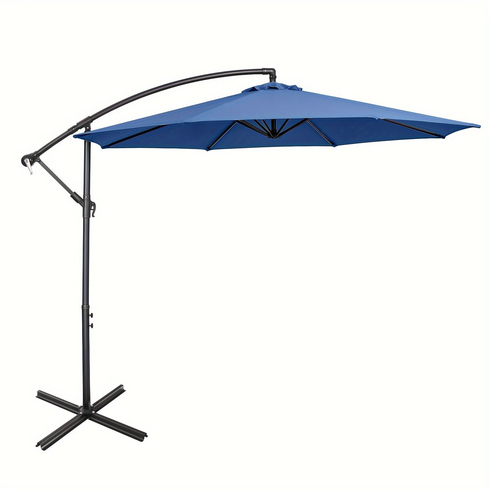 COSTWAY 10 FT Patio Umbrella 8 Ribs Umbrella With Cross Base Stand - Outdoor Patio Garden Shade - For Backyard, Poolside, Beach - Suitable for Families & Entertainers - Perfect Gift for Housewarming