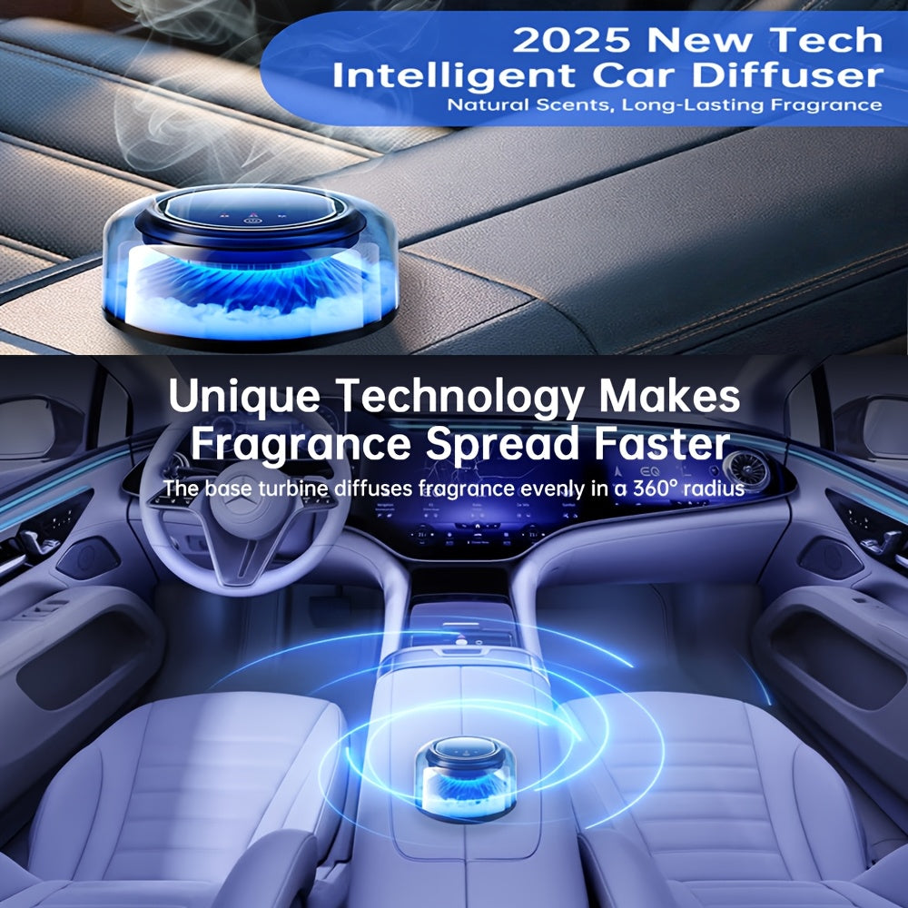 3 Modes Smart Car Air Freshener, Adjustable Intensity, Auto On/Off,