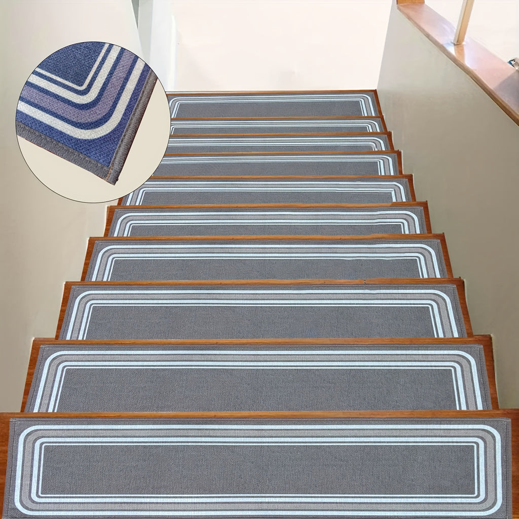 7/14pcs Stair Treads For Wooden Steps Indoor, Carpet Stair Treads Non Slip For Your Family And Pets, Peel And Stick Edging Stair Runners Rugs, 8x30inch