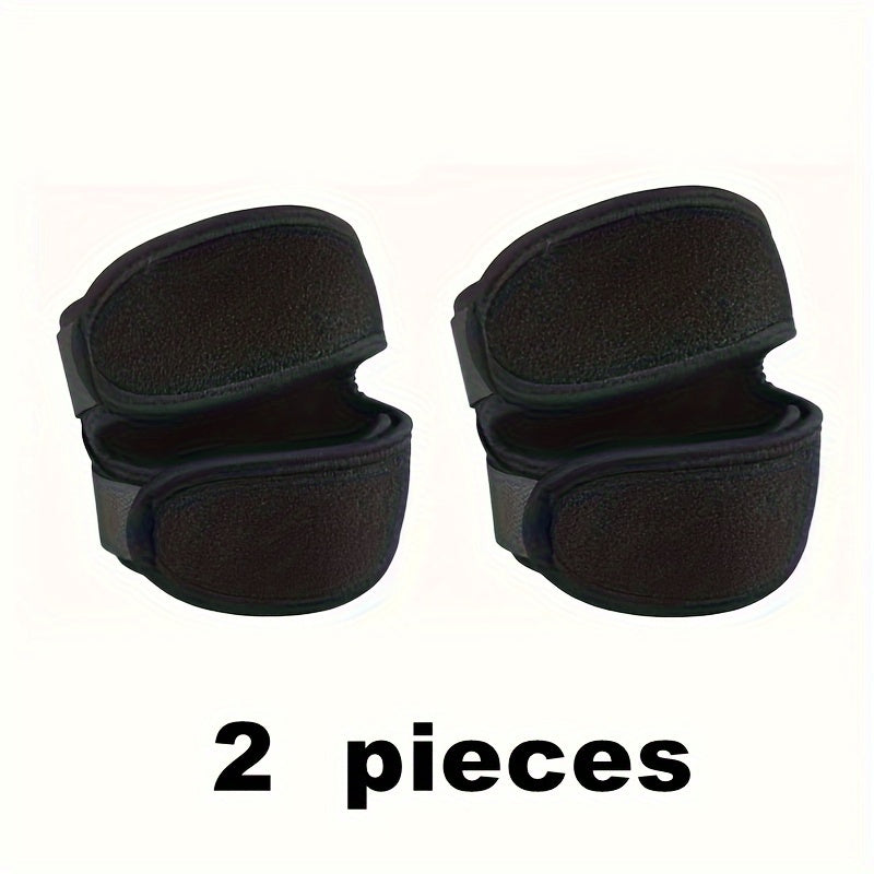 1pc FlexiSupport Elastic Knee Brace, Polyester & Nylon High Stretch Patella Stabilizer, Pull-On Knee Pad for Sports, Cycling, Mountaineering, Basketball, Soccer - Uncharged Knee Support Strap