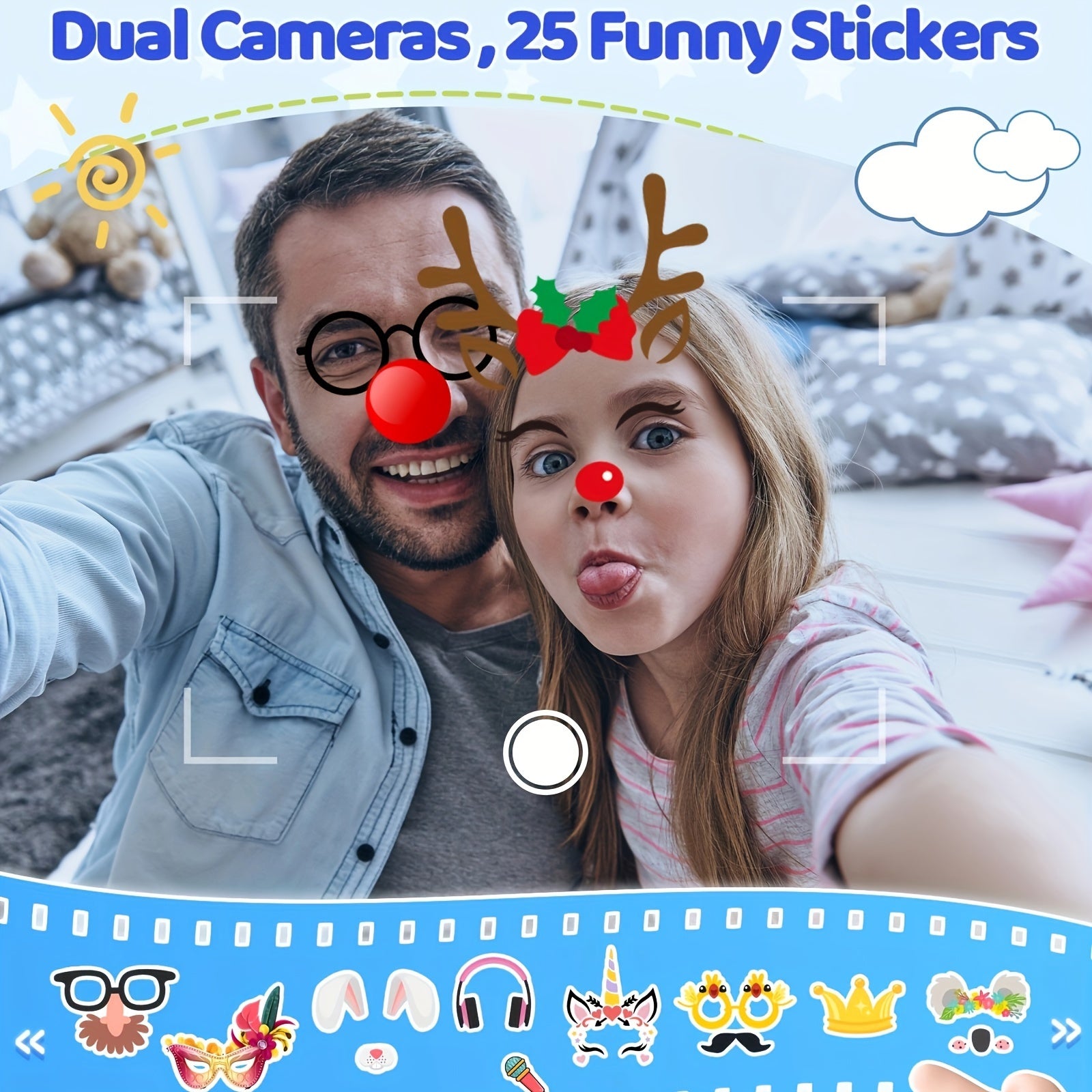 Kikapabi Kids Smart Phone Toys, Touchscreen HD Dual Camera Cell Phone for Kids, Birthday Gifts Dinosaur Toddler Play Phone for Boys 3-10, Travel Toy with 8GB SD Card Halloween Christmas Gift