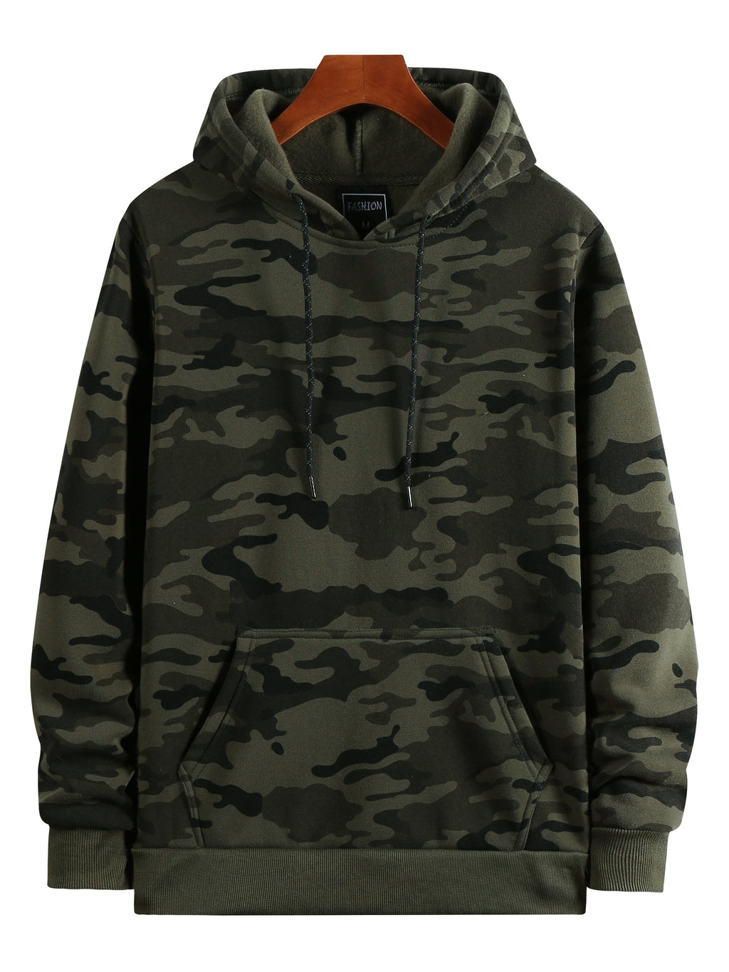 [Camouflage Sweatshirt] Autumn Winter Hooded Men's Camouflage Loose Pullover Fleece Sweatshirt | Fleece, Hooded