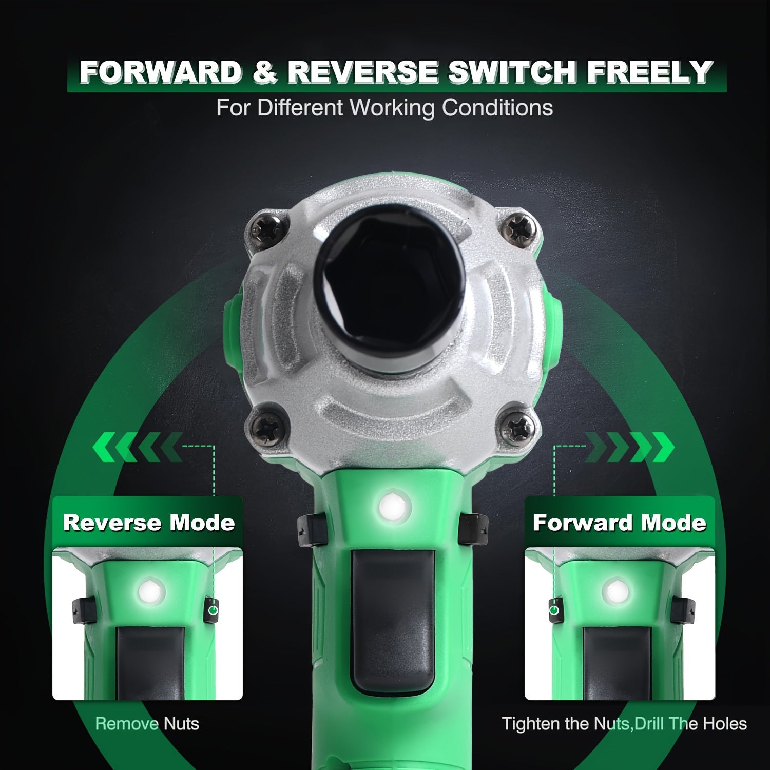 Powerful 20V Cordless 1/2-Inch Brushless Impact Wrench Kit - 320 Nm High Torque