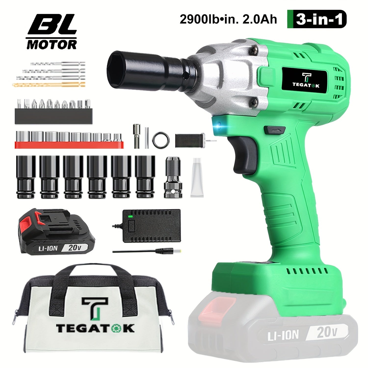 High-Torque 20V Cordless 1/2-Inch Impact Wrench