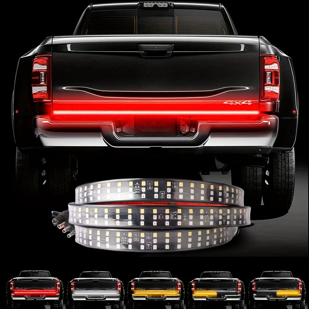 [LED Tailor Light Strip] 60 Inch 3-Color LED Tailor Light Strip - 1pc Universal Decorative Automotive Lighting Kit - 12V Hardwired, No Battery Required