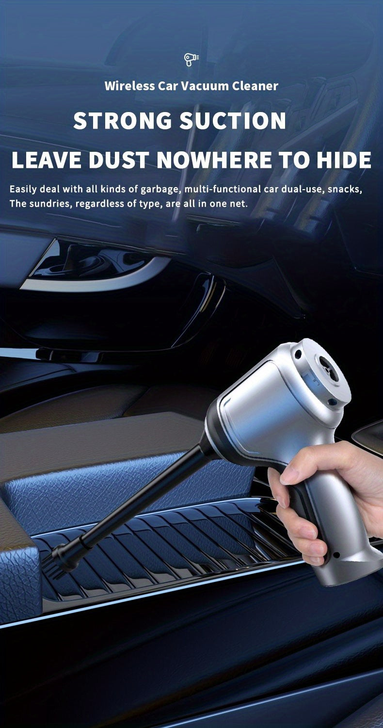 Car Vacuum Cleaner, Wireless High Suction Handheld Cleaning Machine, Household Appliance, Automotive Accessories, Robot Vacuum Cleaner